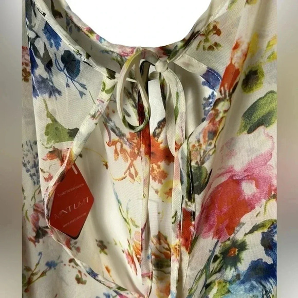 Y2K,vtg,MINT LIMIT  women XL, dress,sheer,chiffon type,bell ,tie,keyhole, NWT - Picture 9 of 15